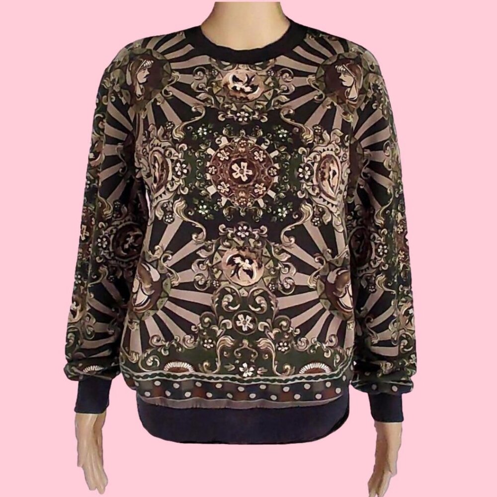 Dolce & Gabbana Neutral Roman Cardigan Sweater M